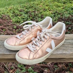 Veja + Anthropologie Metallic Rose Sneakers